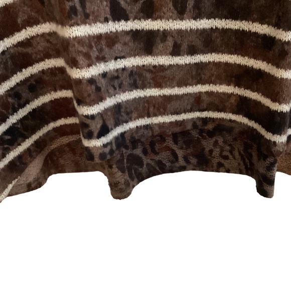 Nally&Millie pullover sweater in brown &cream stripes sizeS/M - Picture 5 of 8